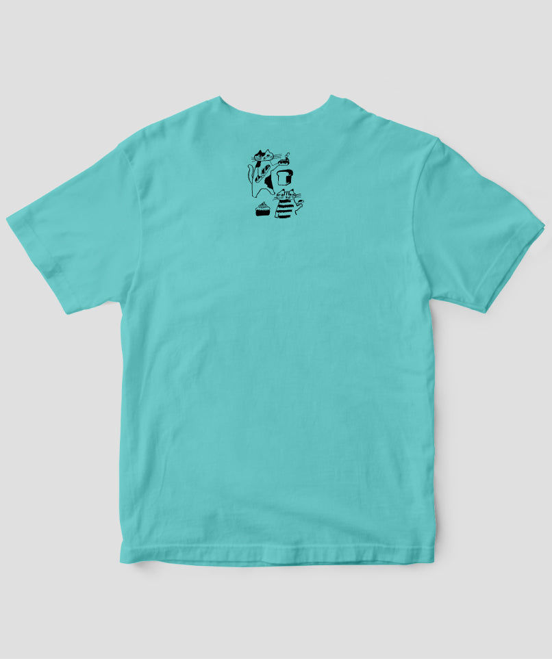 天然生活×トラネコボンボン オリジナルTシャツ「猫とパンとお菓子」Type D（バックプリント） / 扶桑社