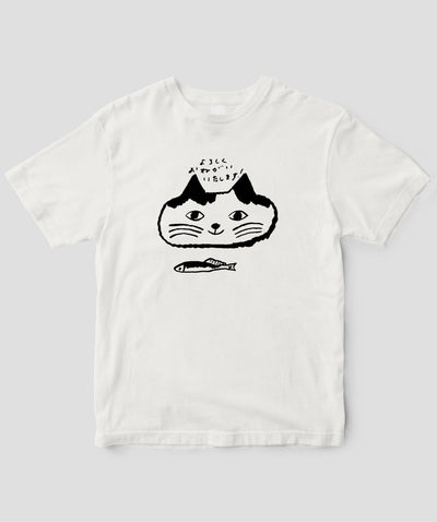 【キッズ】天然生活×トラネコボンボン オリジナルTシャツ「猫と魚」Type A / 扶桑社