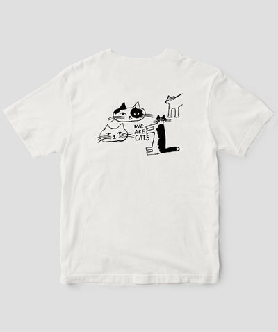 【キッズ】天然生活×トラネコボンボン オリジナルTシャツ「WE ARE CATS」Type C（バックプリント） / 扶桑社
