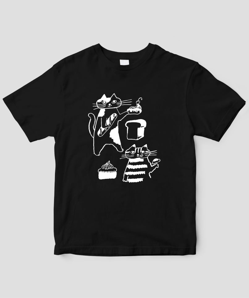 【キッズ】天然生活×トラネコボンボン オリジナルTシャツ「猫とパンとお菓子」Type A / 扶桑社