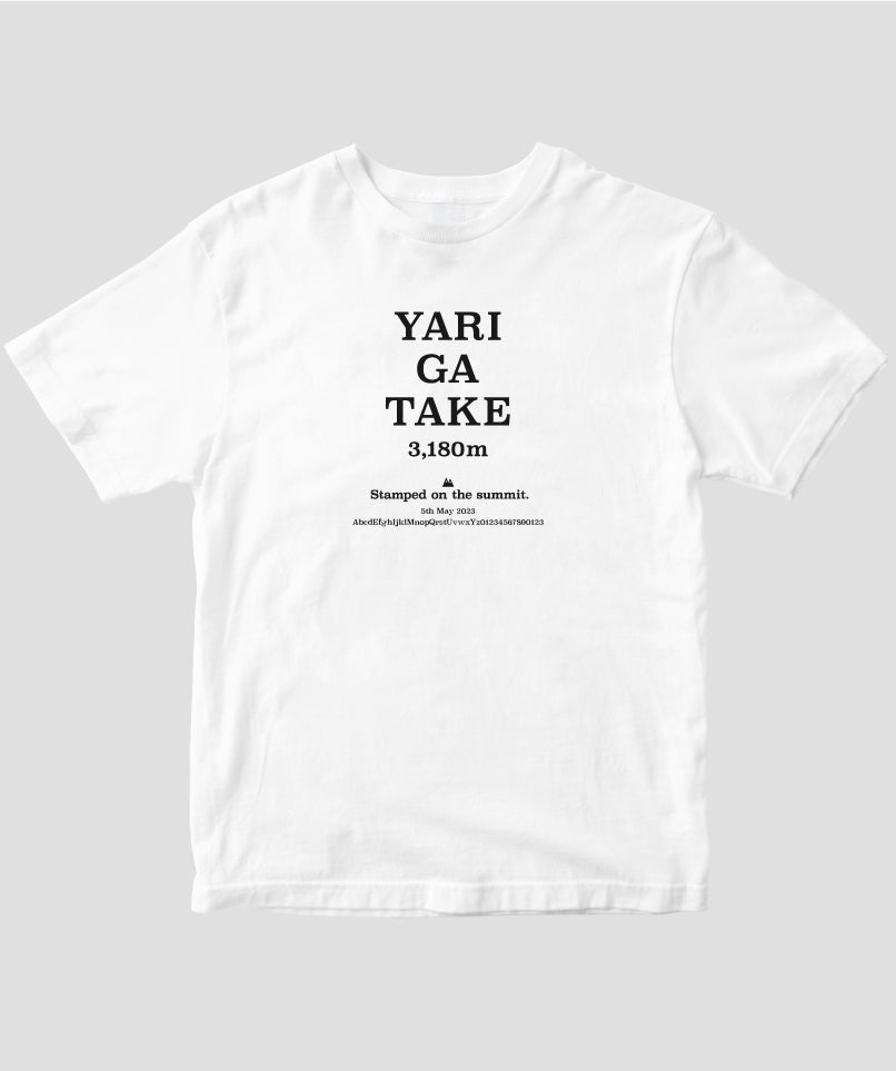 槍ヶ岳 ヤマスタオリジナルＴシャツ（Bタイプ） / 山と溪谷社