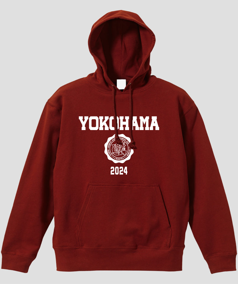 カレッジ風「YOKOHAMA」Type B パーカ（裏パイル） / 声の教育社
