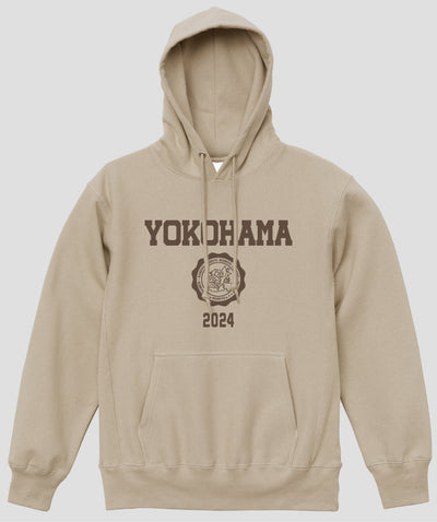 カレッジ風「YOKOHAMA」Type B ヘビーウエイトプルオーバーパーカ（裏起毛） / 声の教育社