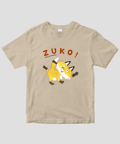 【キッズ】鈴木翼・カワダクニコ『だいじょうぶ？ズコッ』きつねTシャツTypeA / 世界文化ワンダーグループ