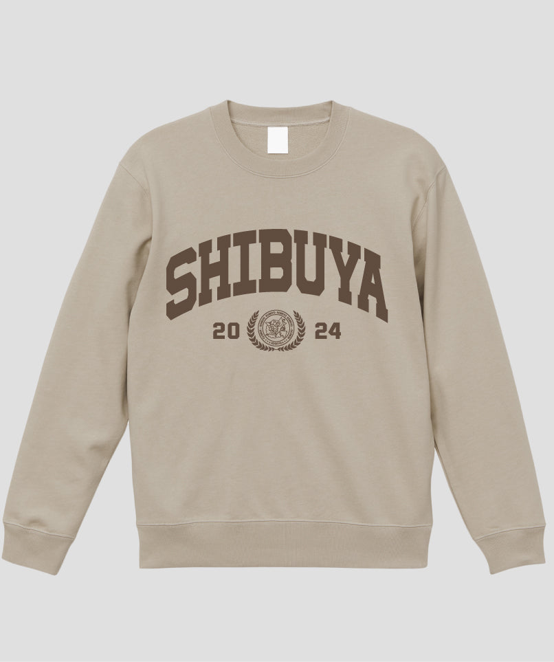 カレッジ風「SHIBUYA」Type A スウェット（裏パイル） / 声の教育社