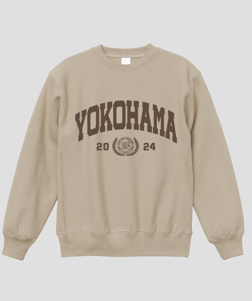 カレッジ風「YOKOHAMA」Type A ヘビーウエイトスウェット（裏起毛 