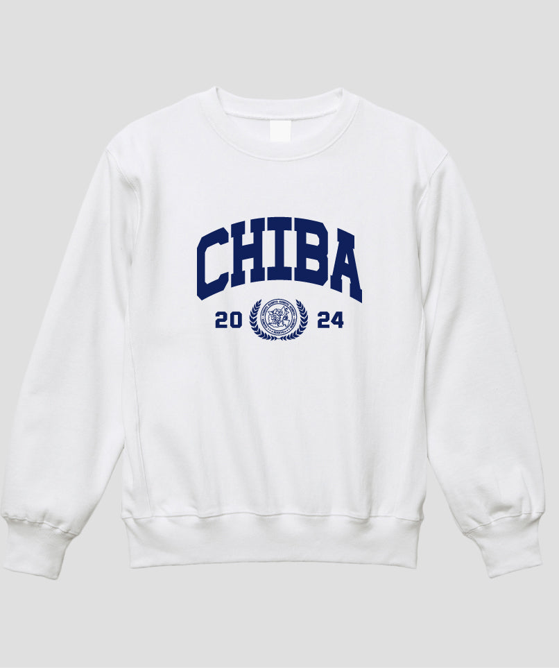 カレッジ風「CHIBA」Type A ヘビーウエイトスウェット（裏起毛） / 声