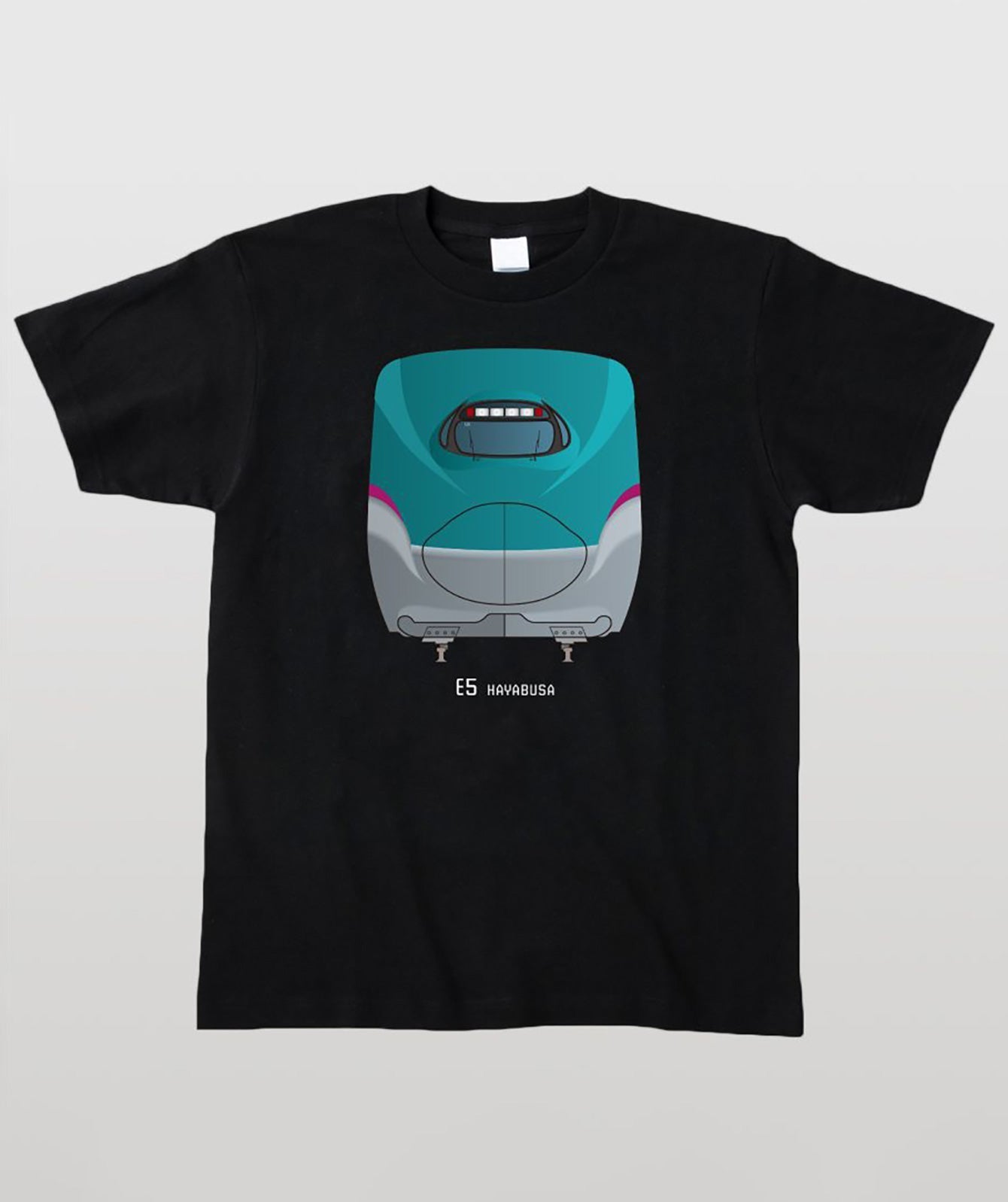 電車の顔図鑑Tシャツ E5系はやぶさ Type A（キッズ）