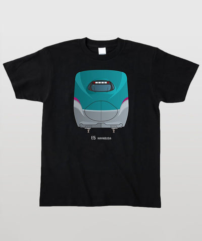 電車の顔図鑑Tシャツ E5系はやぶさ Type A