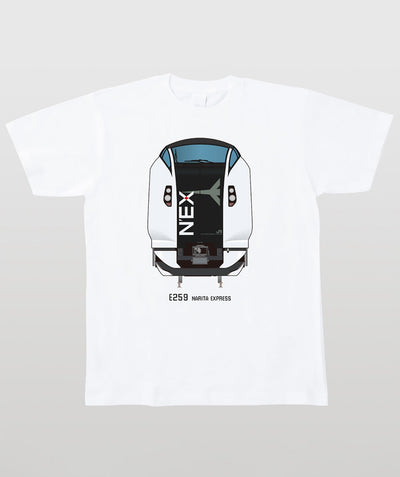 電車の顔図鑑Tシャツ E259系成田エクスプレス Type A