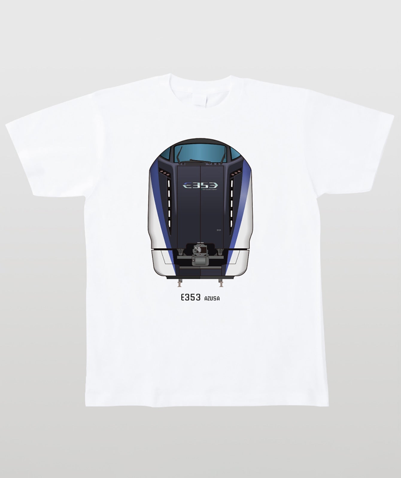 電車の顔図鑑Tシャツ E353系あずさ Type A（キッズ）