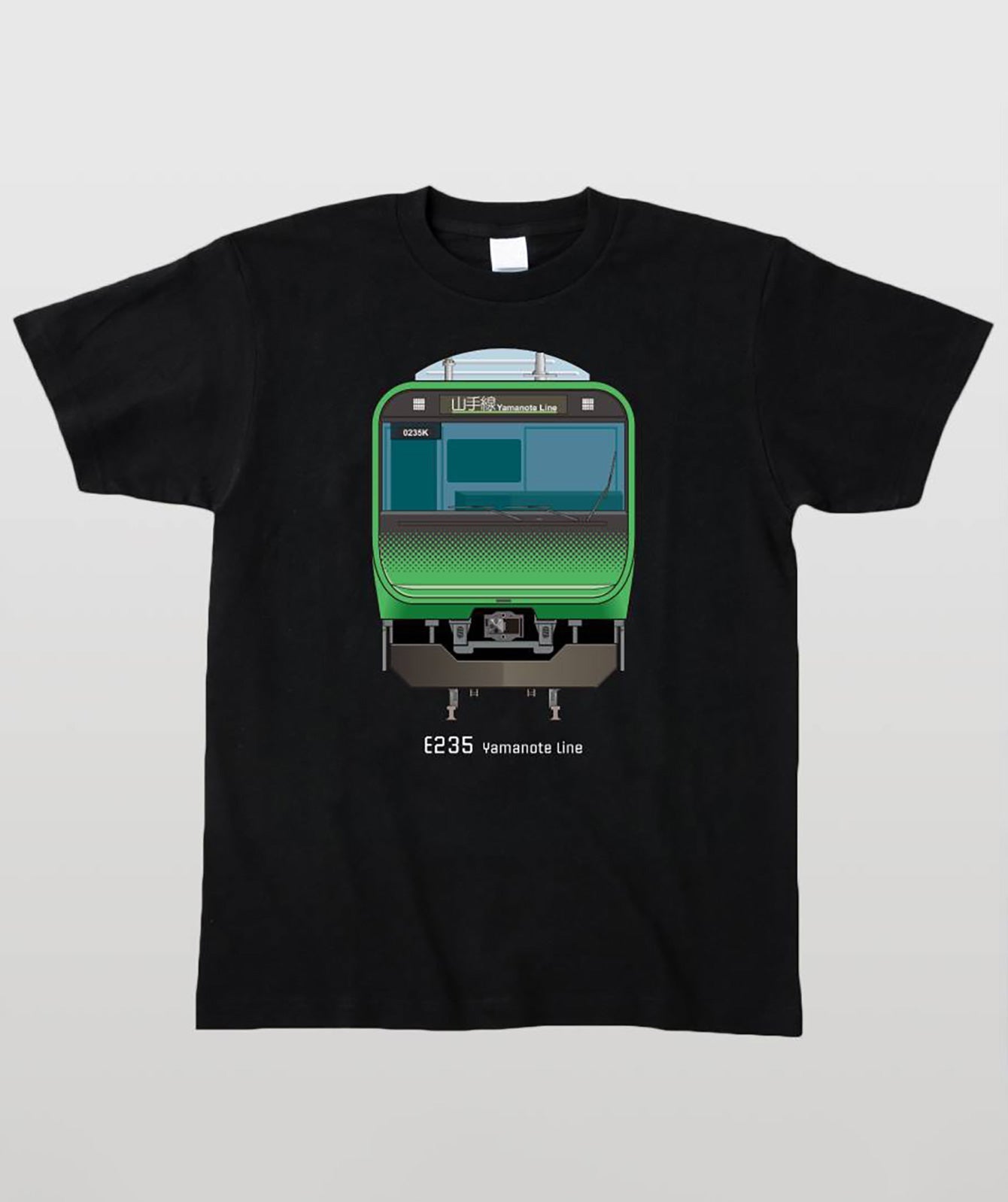 電車の顔図鑑Tシャツ E235系山手線 Type A