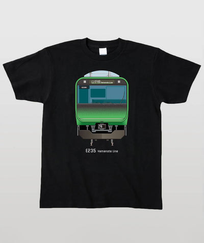 電車の顔図鑑Tシャツ E235系山手線 Type A