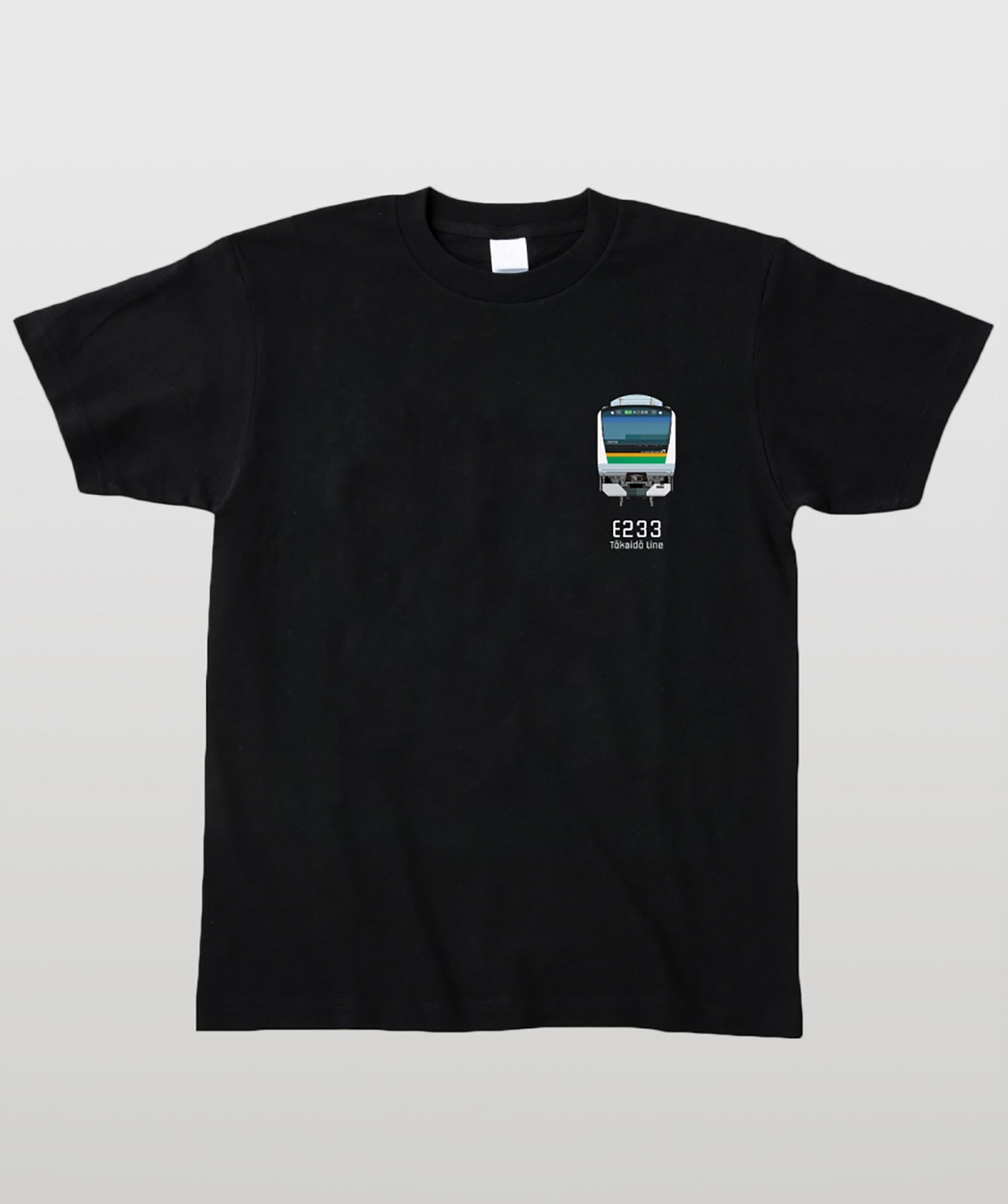 電車の顔図鑑Tシャツ E233系東海道線 Type B